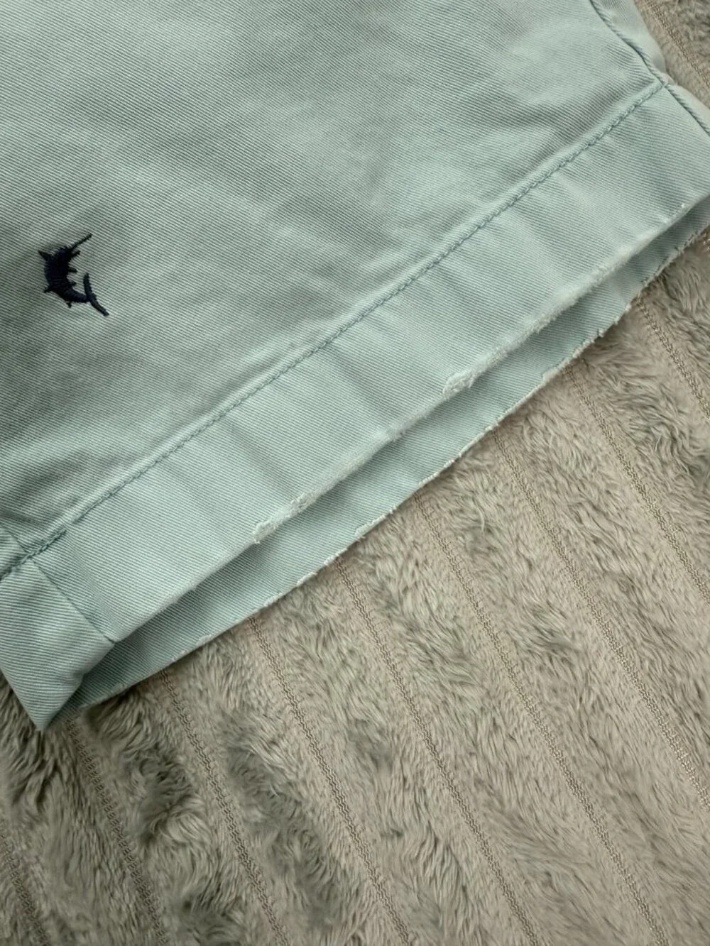 J.Crew Blue Marlin‎ Chino Shorts Mens 31 Teal Embroidered Coastal Preppy Summer